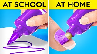 USE MAXIMUM OF YOUR CHANCELLERY 🏫📝👦| Amazing Drawing Hacks And School Tricks