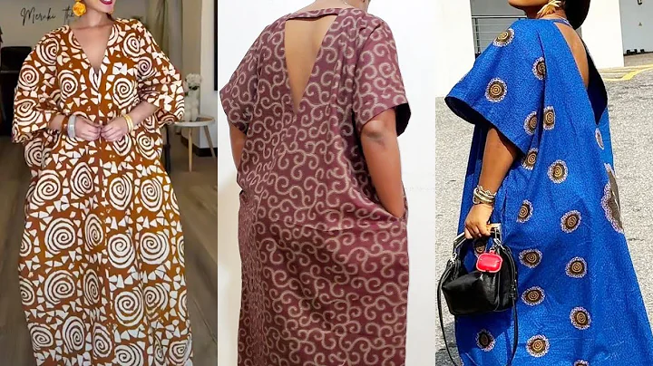 How to Make a Kaftan Maxi Dress // Deep-V Neck &Loose fit #sewing #diy #bubu