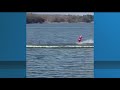 Santa caught skiing on Lake Lanier during abnormally warm Christmas weather