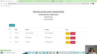 [UAS Pemrograman Web] - CRUD Data Mahasiswa Berbasis Framework LARAVEL