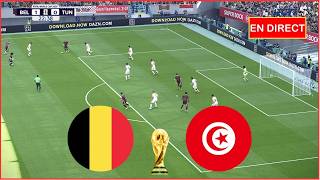 Tunisie vs Belgique en direct aujourd'hui match amical complet simulation football gameplay PC
