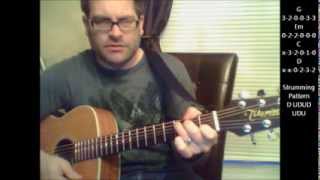 Video thumbnail of "How to play "No One Like You" by Best Coast on acoustic guitar"