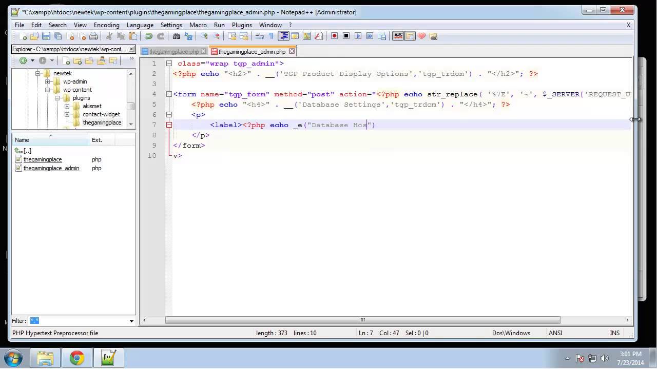 11 85 PHP and MySQL Create Plugin Options Form - YouTube