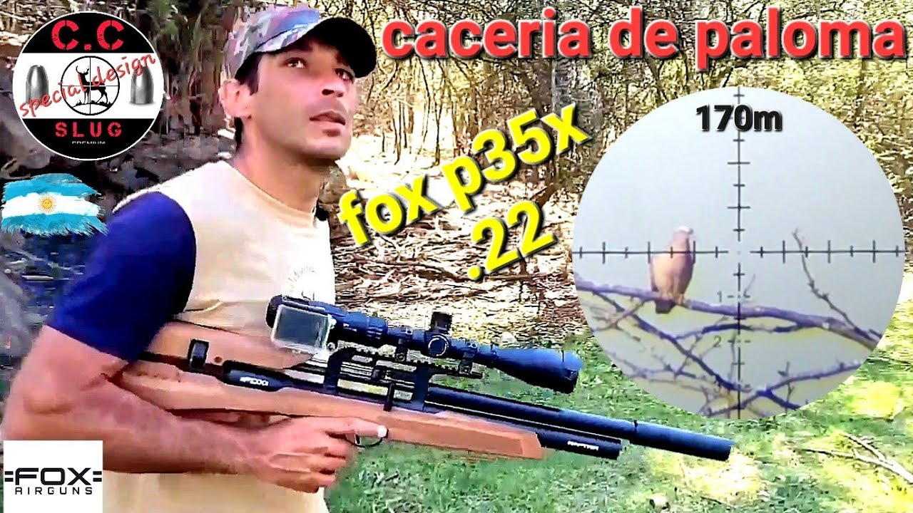 NUEVO FOX P35X .22 PCP caceria de paloma - ARTEMIS - SNOWPEAK - C.C SLUG 25gr
