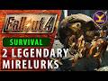 Fallout 4 - 2 Legendary Mirelurks - SURVIVAL - Thicket Excavations