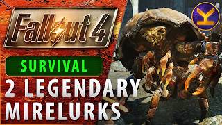 Fallout 4 - 2 Legendary Mirelurks - SURVIVAL - Thicket Excavations