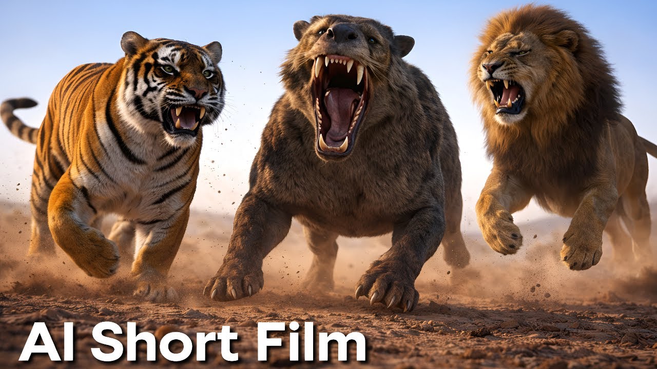 Simba & Shere Khan vs Inostrancevia | Prehistoric Predator Clash