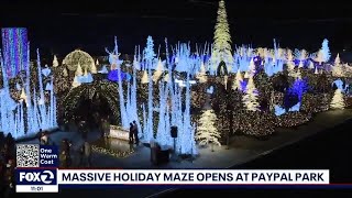 Massive Christmas Light Maze opens at San Jose s PayPal Park