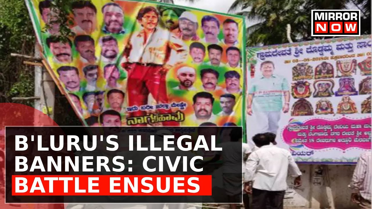 Despite K'taka HC Order, Illegal Banners, Flexes Resurface In B'luru |Activists Detained For Removal