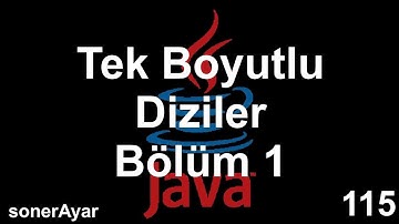 Java Dersleri 115 Tek Boyutlu Diziler Bölüm 1