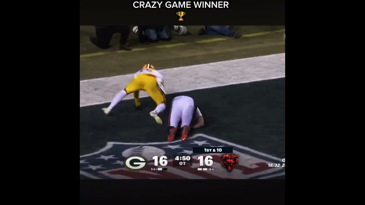 Crazy game winner Bears winning against Packers