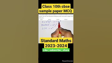 Class 10th cbse standard maths sample paper MCQ 2023-24 #shortvideo  #class10maths #shorts