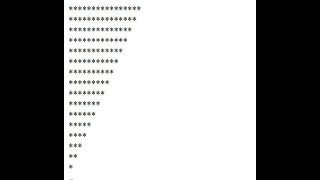 Print Star Reverse Triangle Pattern in PHP