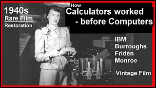 Rare 1941 film: Pre-Computer Calculating & Accounting Machines & IBM 416 punch card tabulator of WW2