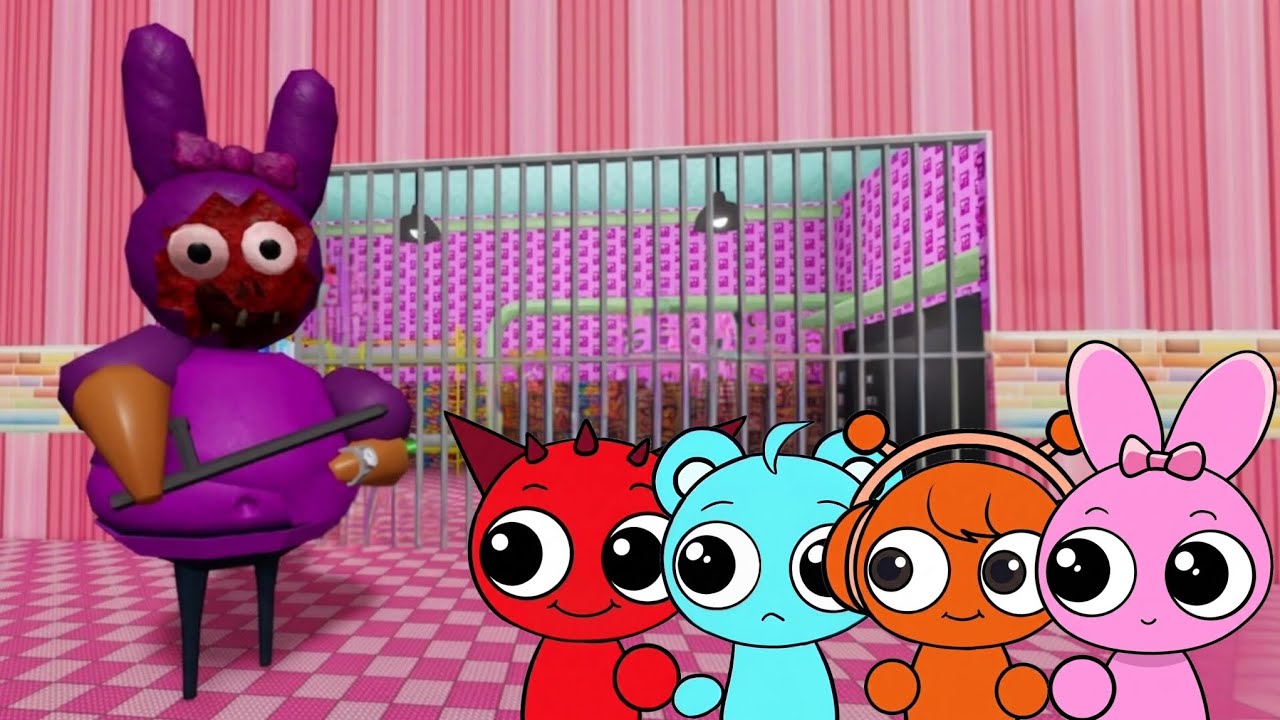 Sprunki Baby Raddy, Sky, Oren & Pinki Played Sprunki Phase 2 Prison ...