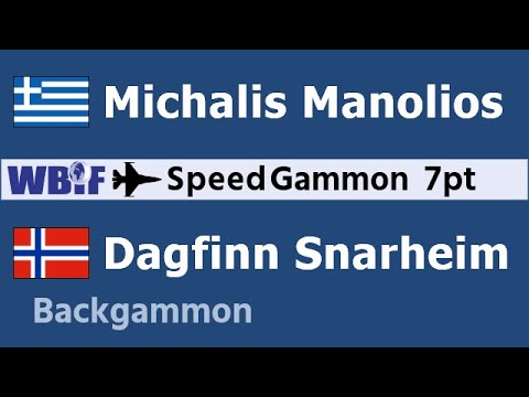 Dagfinn Snarheim [G1] (snarheim) vs. Michalis Manolios (mman) - Backgammon