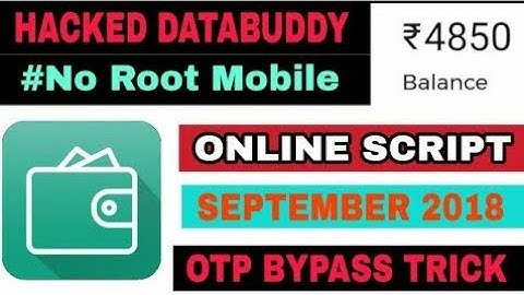 HACKED DATABUDDY #NoRoot Unlimited OTP ByPass Trick || Online Script || September 2018(110% working)