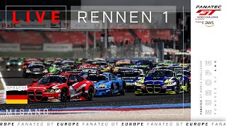 LIVE | Rennen 1 | Misano | Fanatec GT Europe 2024 (Deutsche)