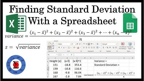 How to Find Standard Deviation With a Excel Spreadsheet