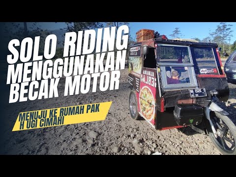 SOLO RIDING MENGGUNAKAN BECAK MOTOR RAKITAN - YouTube