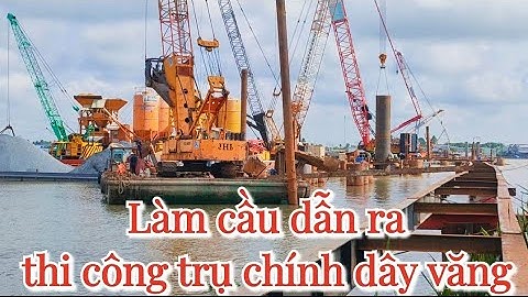 Công trình Cầu Rạch Miễu 2 khu vực cồn Thới Sơn Mỹ Tho Tiền Giang trụ chính dây văng cầu rạch miễu 2