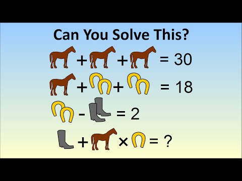 "Only A Genius Can Solve" Viral Math Problem - The Horse, Horseshoe, Boots Problem