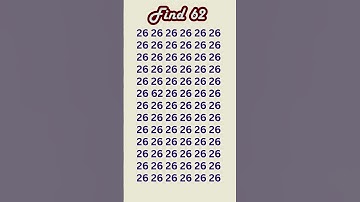 can you find 62  in 5 secondse? #wordpuzzlegame #game #mathematics #mindbendingquiz #puzzle