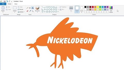 How to draw a variant Nickelodeon logo using MS Paint | How to draw on your computer
