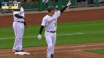 NYY@PIT: Mercer bloops an RBI single to center