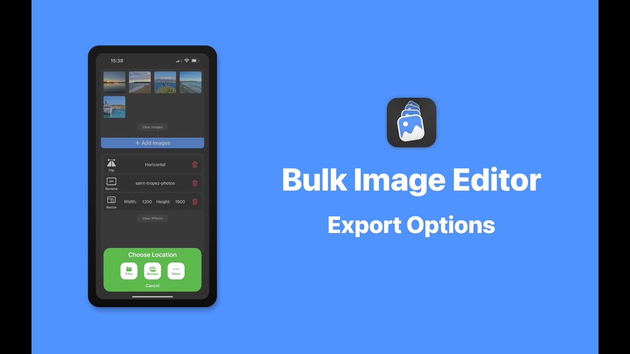 Bulk Image Editor App - Export Options - YouTube