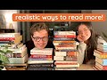 how we read a book a week (realistic tips to read more for busy people!)
