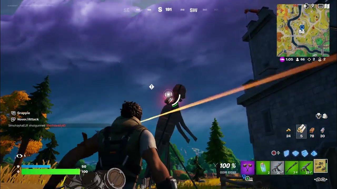 How to Hit the Nape of Different Titan Targets with ODM Gear Attacks Fortnite Quest YouTube