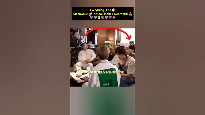 Everything is ok meanwhile🐻🐰Taekook in their own world💑🌈✨#vkook #taekook #bts #brsarmy #v#jungkook