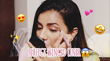 HOW TO GET A PERFECT WINGED LINER  😲 || TUTORIAL || Mrunal Panchal ❤️