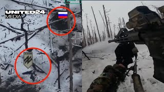 Kreminna. Ukraine’s Azov Brigade Take out Squad of Russians. Trench / Forest Assault. Part 4