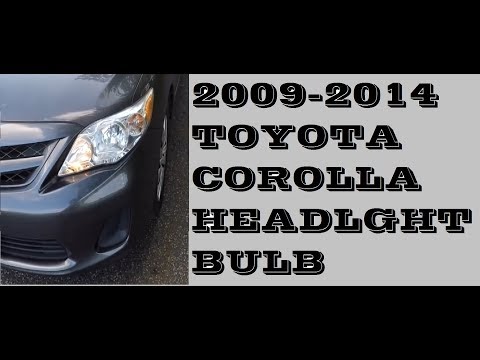 How to EASY replace Headlight bulb Toyota Corolla 2009-2014