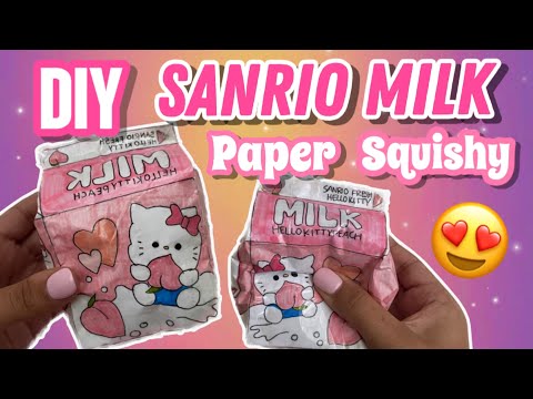 DIY MINI SANRIO MILK PAPER SQUISHY!