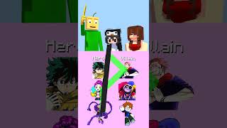JJ Draw Hero or Villain 🤩🤔 - MAIZEN Minecraft Animation #shorts #minecraftanimation