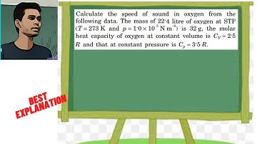 Calculate the speed of sound in oxygen from the following data. The mass of 22.4 litre of oxygen at