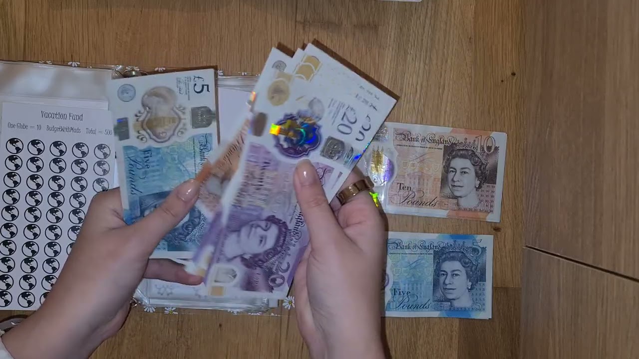 Январь #2 2025 - Наполнение конвертов с наличными в Великобритании. Основной доход - бюджет для л...