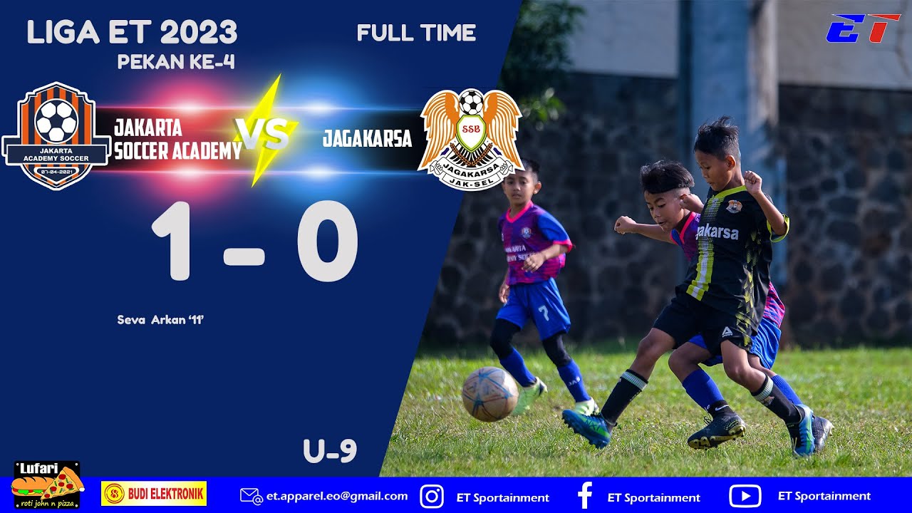JAKARTA ACADEMY SOCCER VS JAGAKARSA (U9) LIGA ET 2023 Pekan Ke4 YouTube