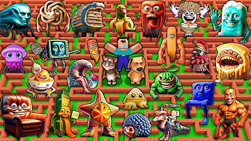 SURVIVAL in MAZE of 1000 SECRET BRAINROTS - TUNG TUNG SAHUR - MINECRAFT Animation Gameplay