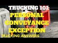 DOT Personal Conveyance exception explained