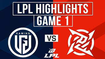 LGD vs NIP Highlights Game 1 | LPL 2025 Split 3 | LGD Gaming vs Ninjas in Pyjamas