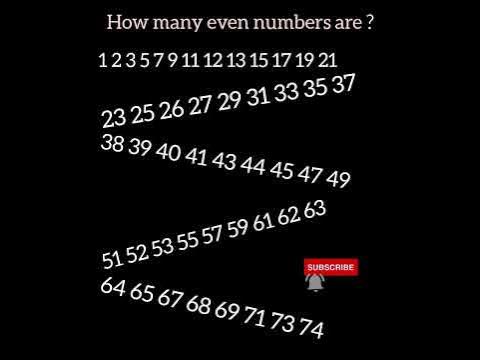 Count how many even numbers are? #shors #evennumbers #count #findme # ...