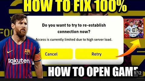 pes 2022 mobile high server load How to fix pes 22 mobile