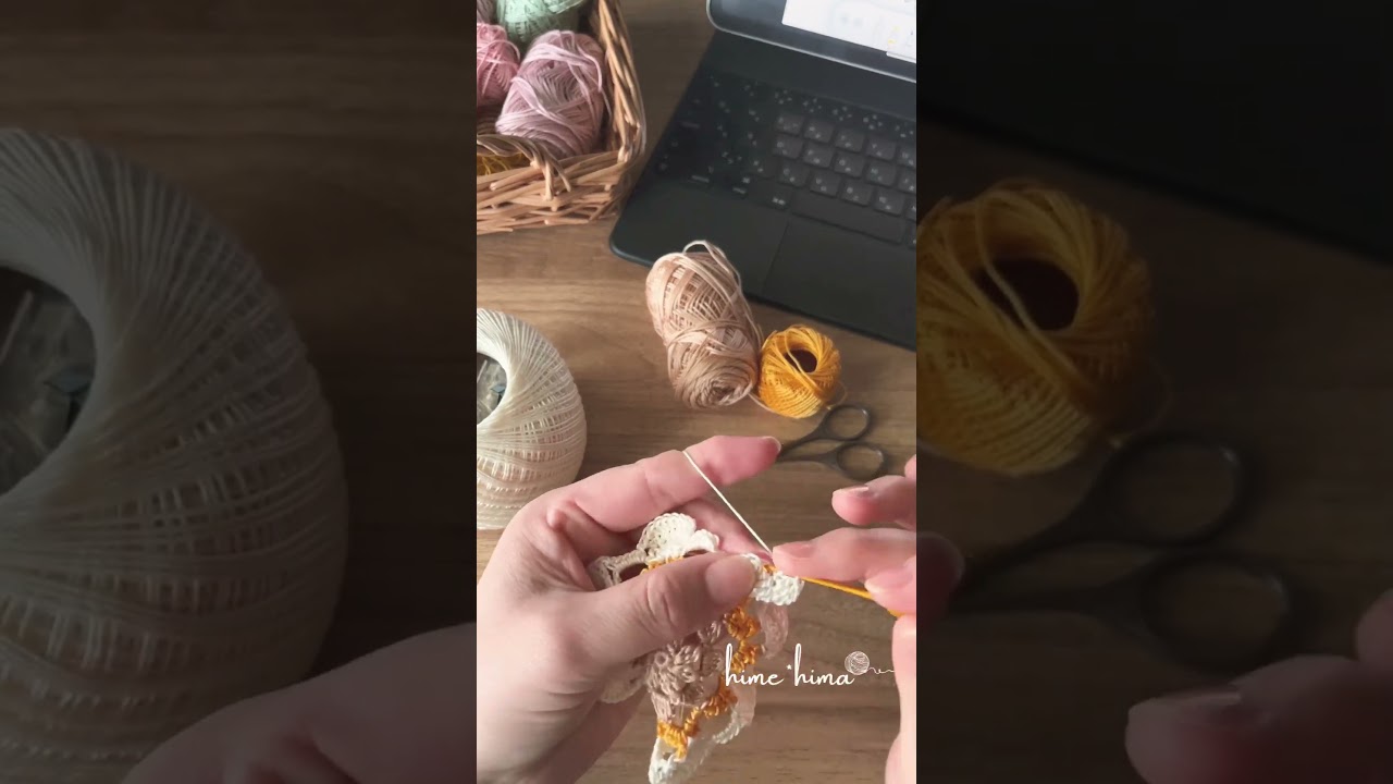 マーガレット風配色で編むドイリー - YouTube