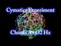 Cymaticscimaticacymatic experiment 20 432hz chords