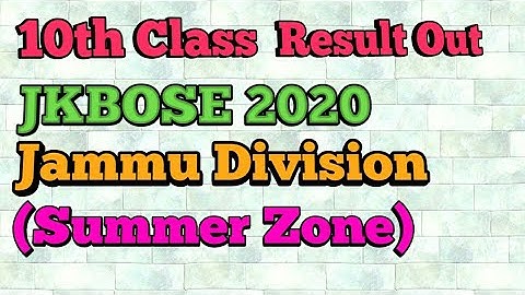 10th Class Result Out || JKBOSE 2020 || Summer Zone || #shunnavlogs