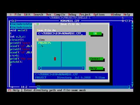 simple addition program in c |  turbo c++ |